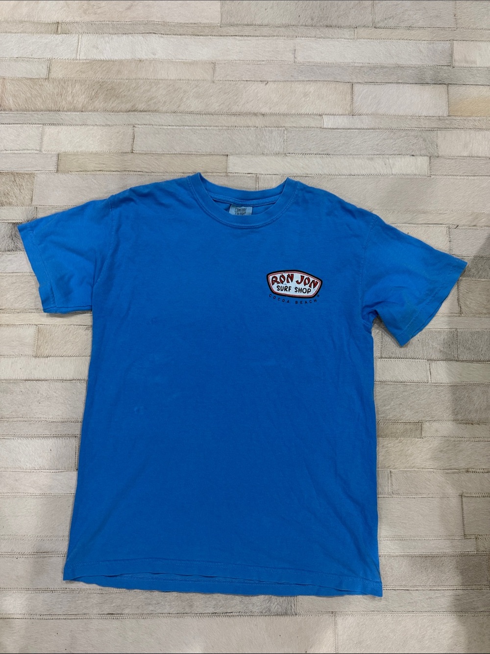 Ron Jon Comfort Colors Bright Blue Short-Sleeve Tee with Chest Logo
